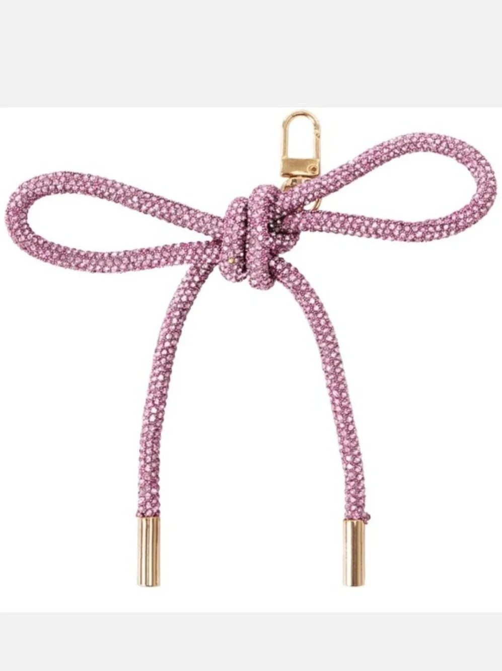 Pink Crystal Rope Bow Key/ Bag Charm